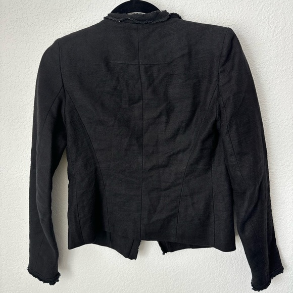 Maje Blazer with Black Leather Detail - Picture 2 of 8